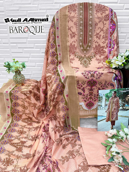 Baroque Gul Ahmed Lawn Karachi Salwar Suits Wholesale Price