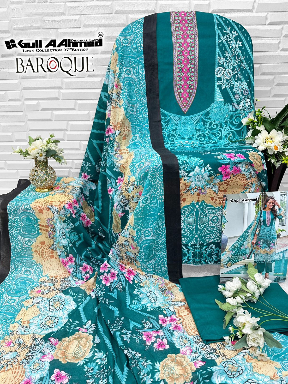 Baroque Gul Ahmed Lawn Karachi Salwar Suits Wholesale Price
