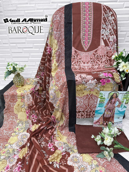 Baroque Gul Ahmed Lawn Karachi Salwar Suits Wholesale Price