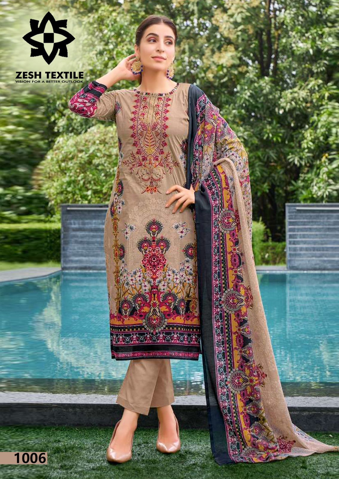 Baroque Gul Ahmed Zesh Textile Karachi Salwar Suits Wholesaler Ahmedabad