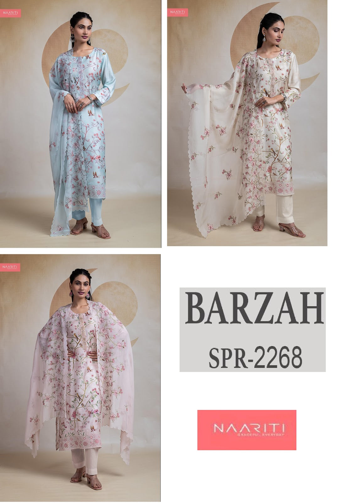 Barzah Spr 2268 Naariti Muslin Pant Style Suits Exporter Gujarat