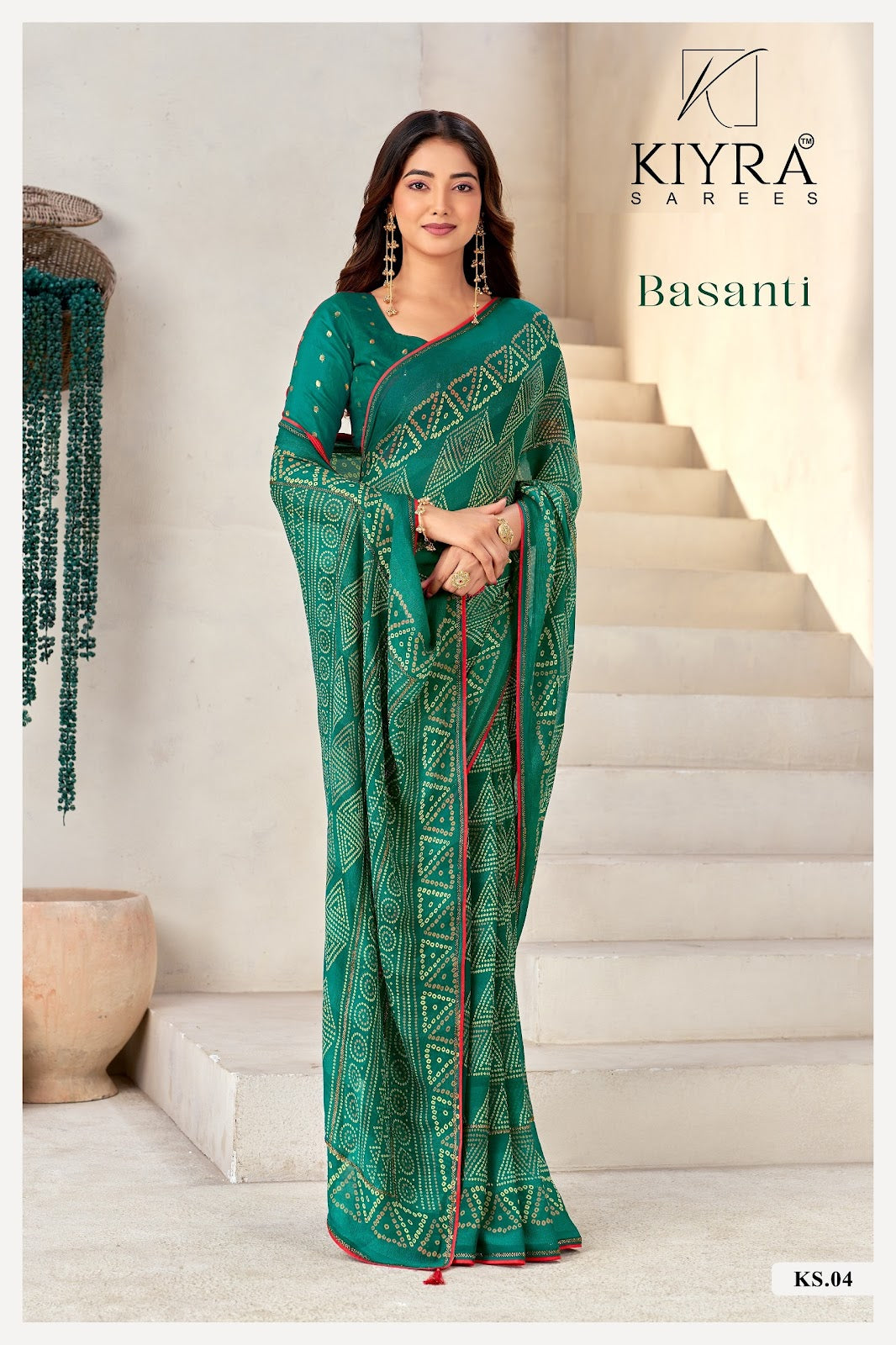 Basanti Kiyra Georgette Sarees Wholesale