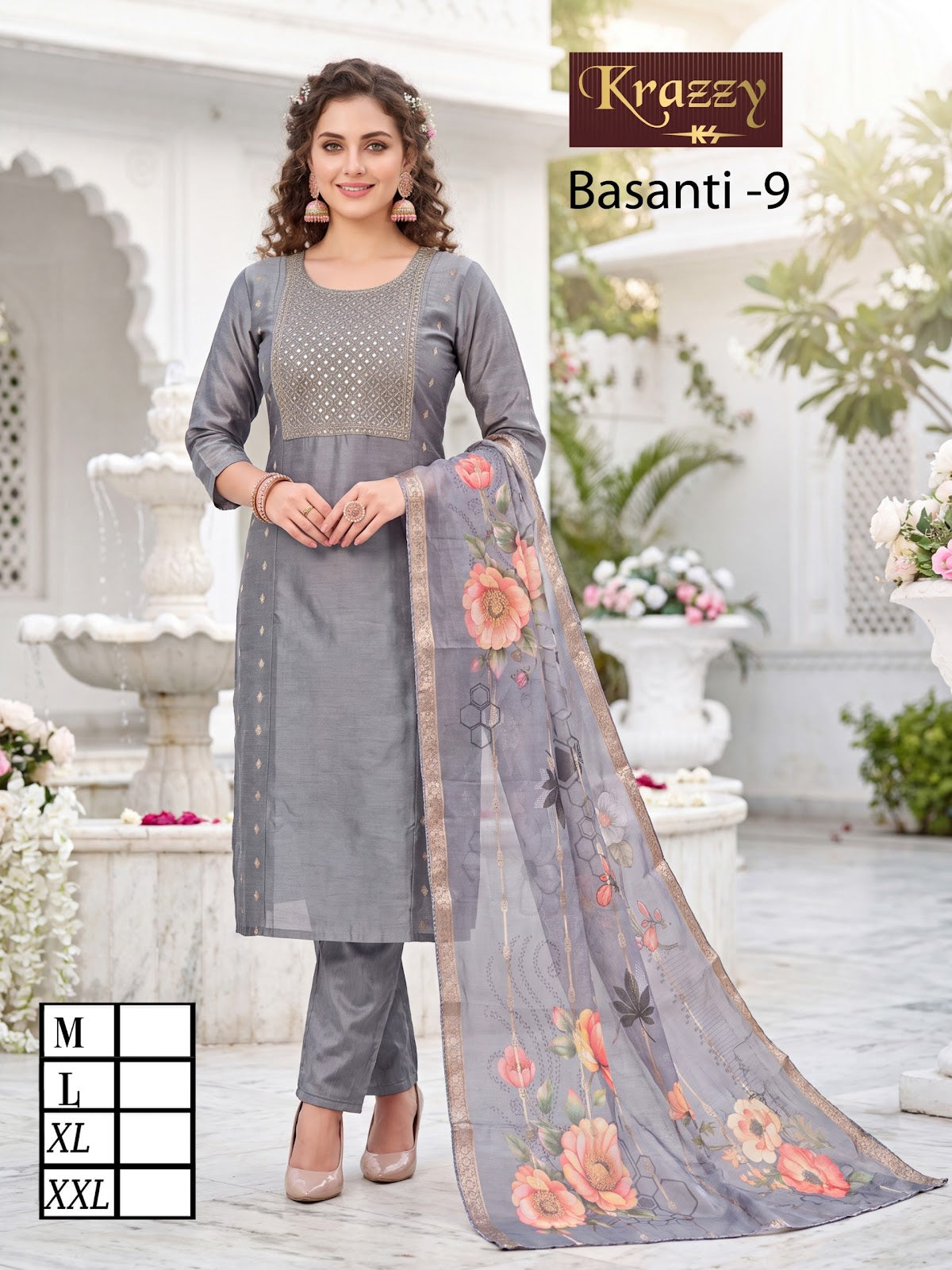 Basanti Krazzy Kanha Raw Silk Readymade Pant Style Suits Manufacturer Gujarat