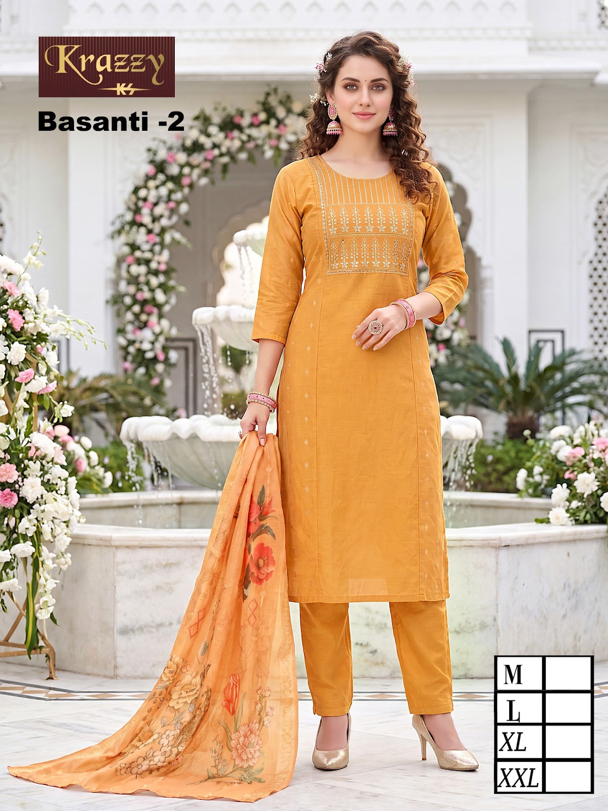 Basanti Krazzy Kanha Raw Silk Readymade Pant Style Suits Manufacturer Gujarat