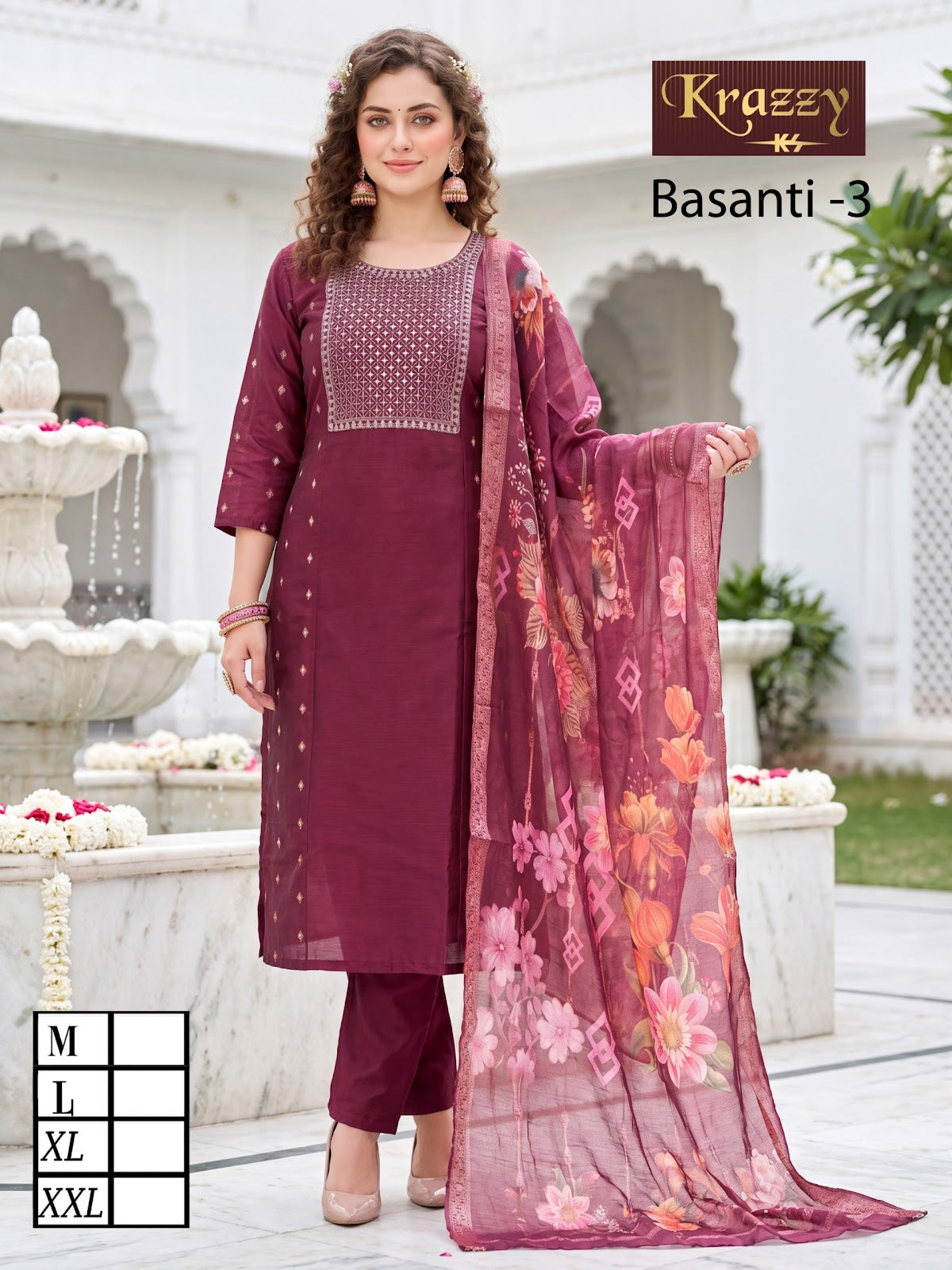 Basanti Krazzy Kanha Raw Silk Readymade Pant Style Suits Manufacturer Gujarat