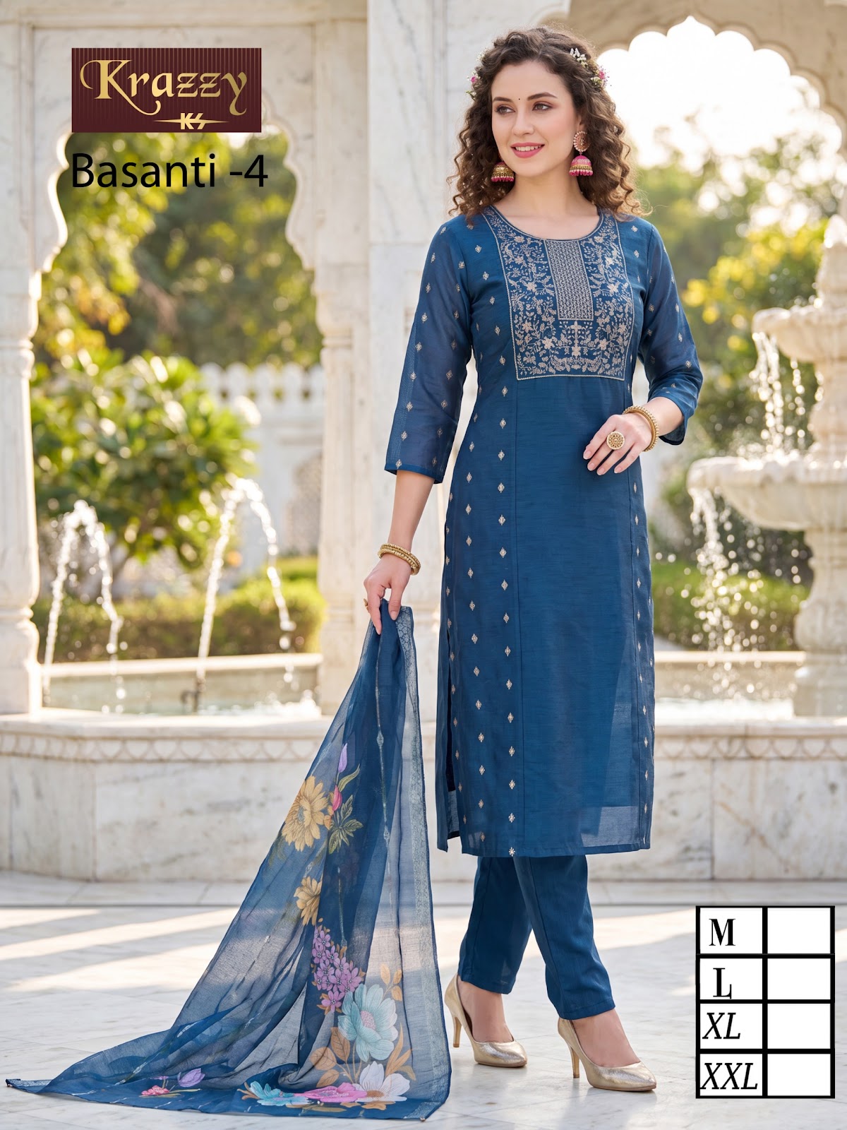 Basanti Krazzy Kanha Raw Silk Readymade Pant Style Suits Manufacturer Gujarat