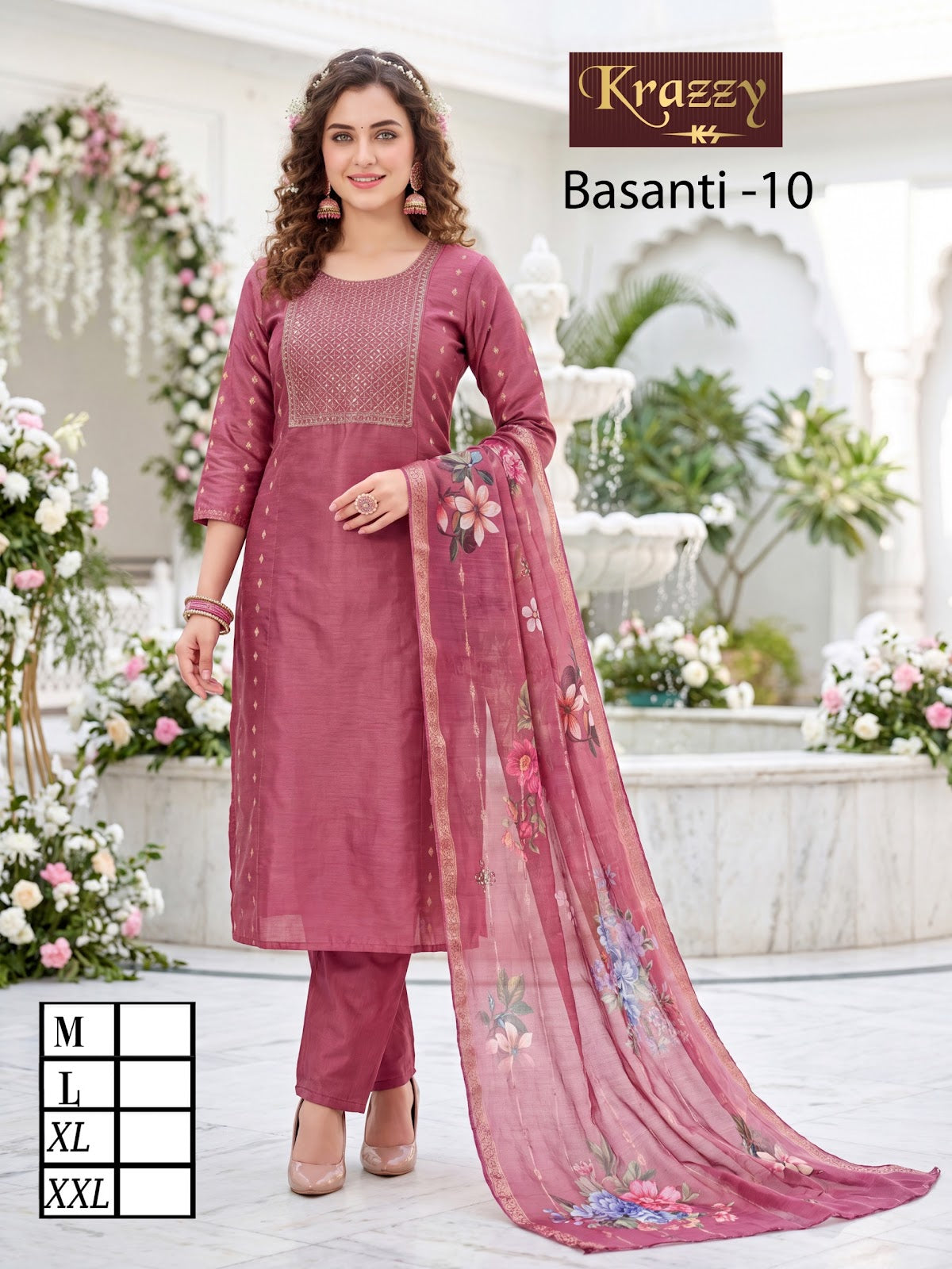 Basanti Krazzy Kanha Raw Silk Readymade Pant Style Suits Manufacturer Gujarat