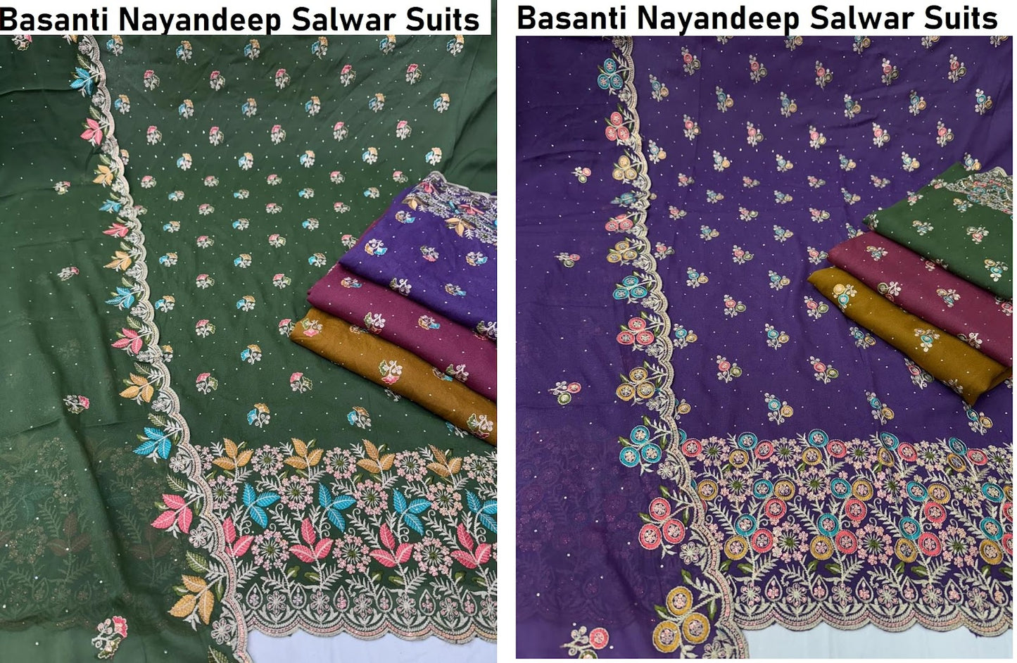 Basanti Nayandeep Georgette Salwar Suits Manufacturer Ahmedabad
