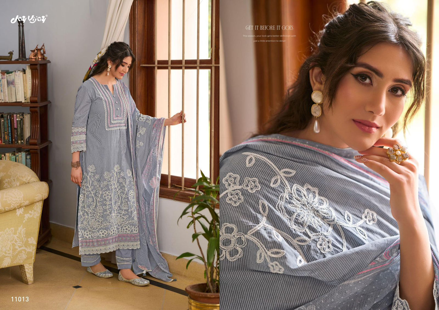 Basera Jay Vijay Mal Cotton Pant Style Suits Wholesaler