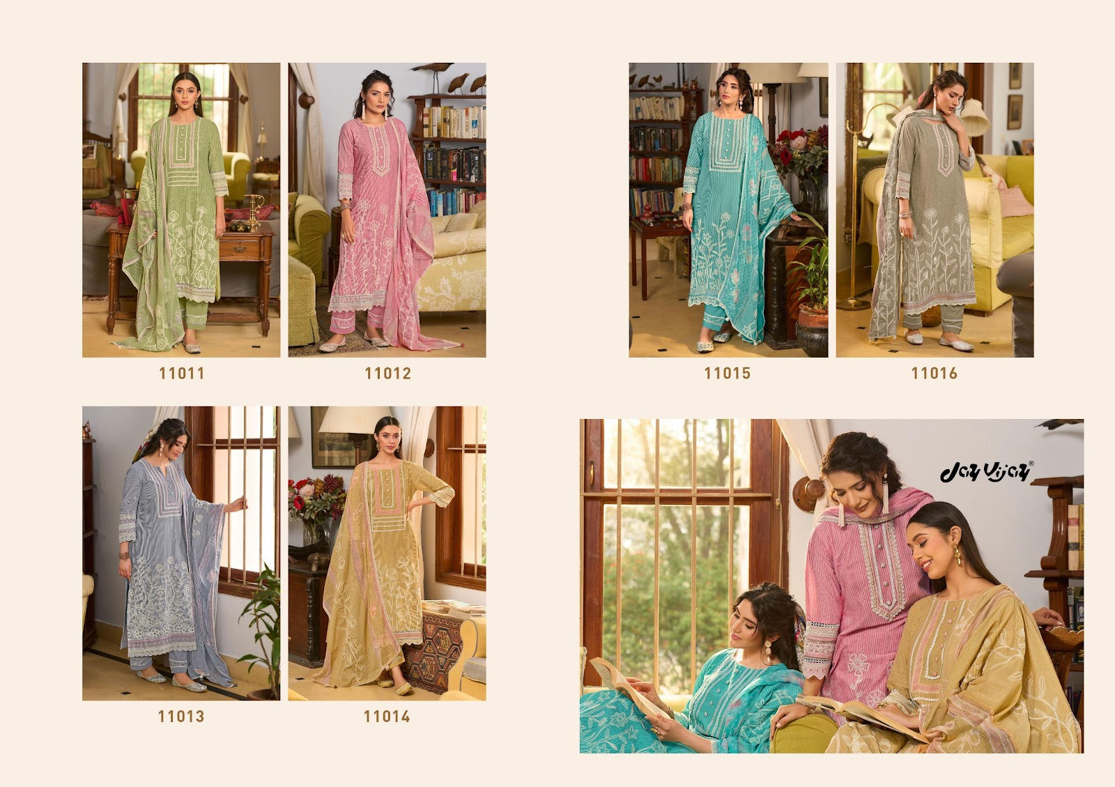 Basera Jay Vijay Mal Cotton Pant Style Suits Wholesaler