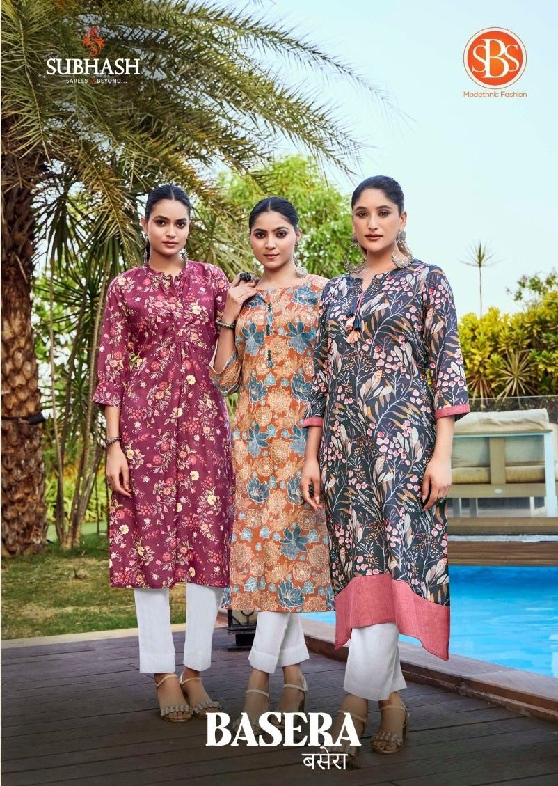 Basera Sbs Cotton Long Kurtis Manufacturer Ahmedabad