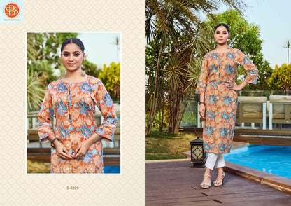 Basera Sbs Cotton Long Kurtis Manufacturer Ahmedabad