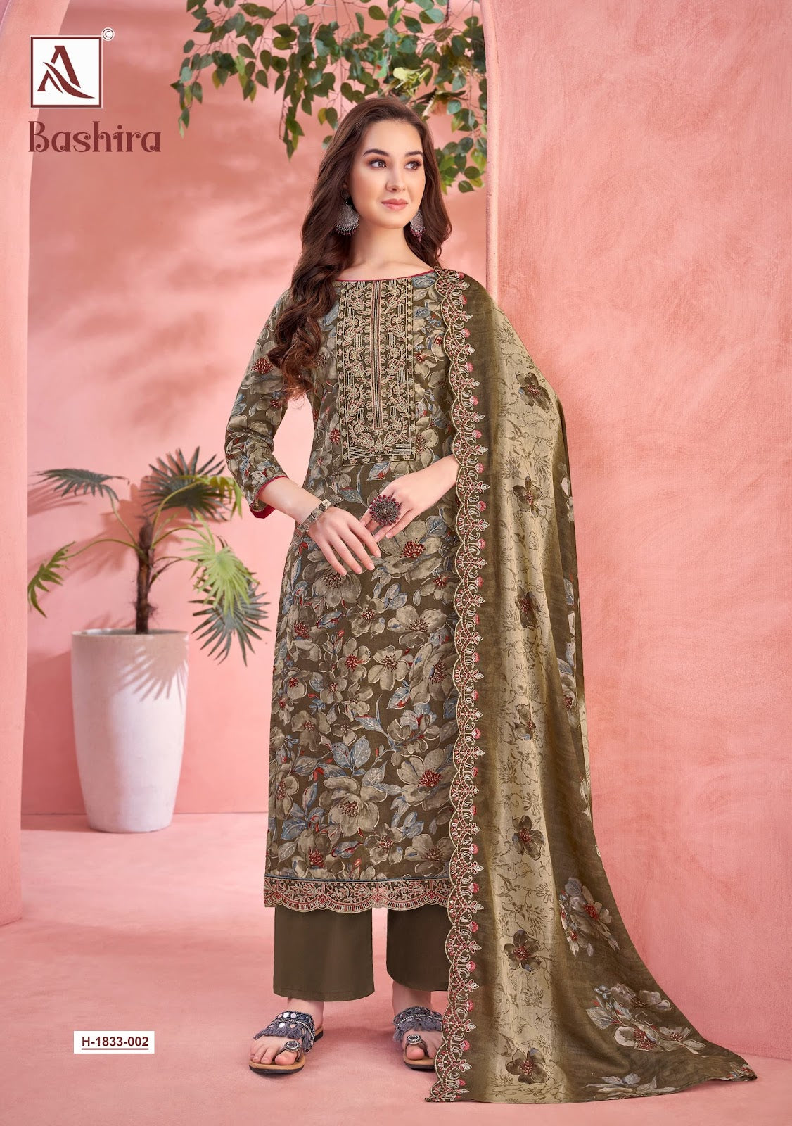 Bashira Alok Cambric Cotton Pant Style Suits Wholesaler Gujarat