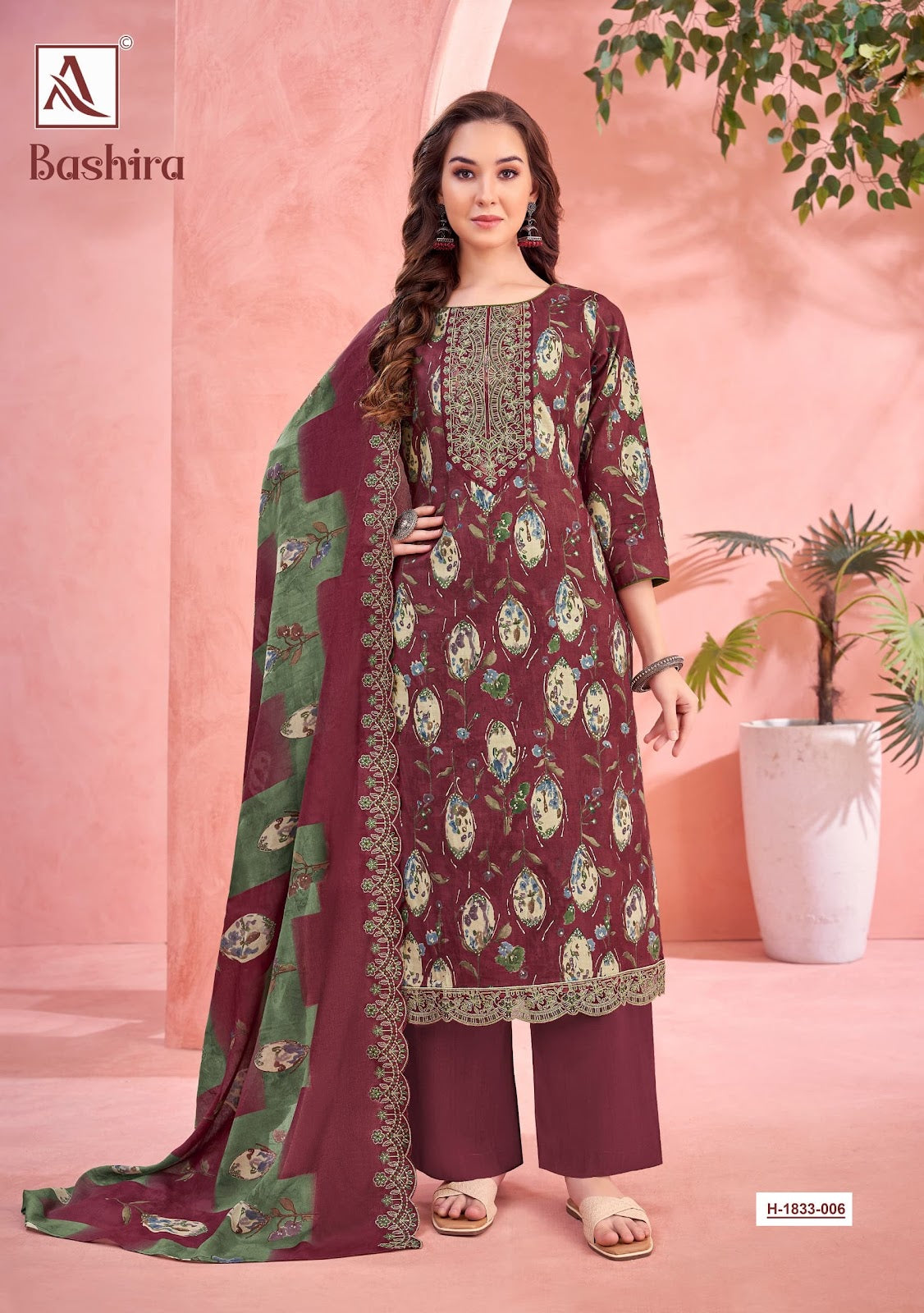 Bashira Alok Cambric Cotton Pant Style Suits Wholesaler Gujarat