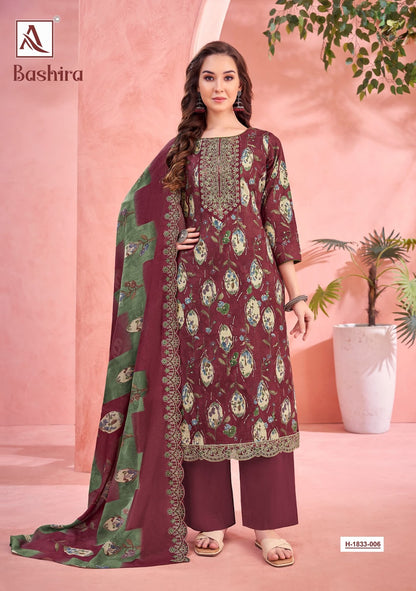 Bashira Alok Cambric Cotton Pant Style Suits Wholesaler Gujarat