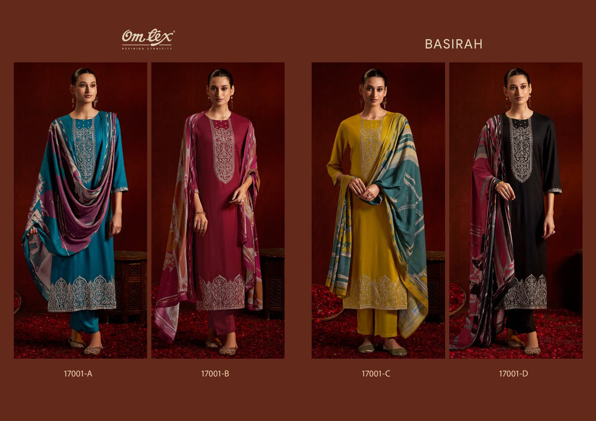 Basirah Omtex Pashmina Suits Wholesale Price