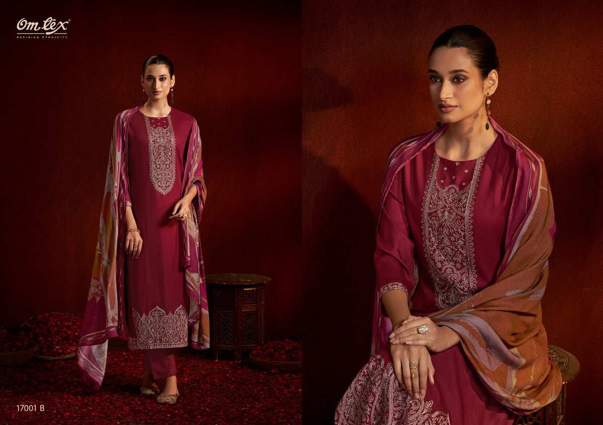 Basirah Omtex Pashmina Suits Wholesale Price