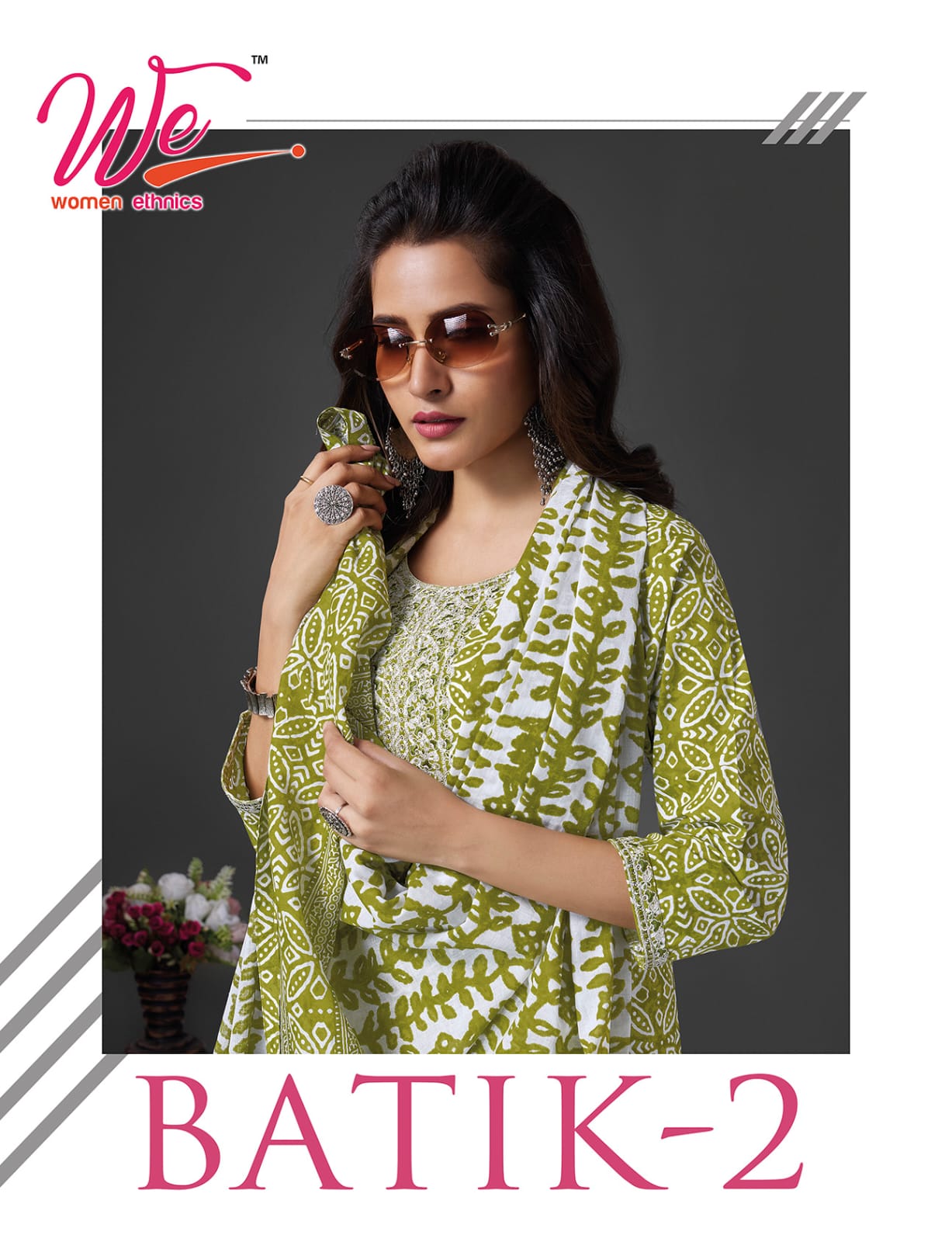 Batik-2 We Women Ethnics Cotton Readymade Pant Style Suits