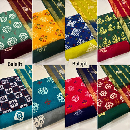 Batik 100326 Balajit Cotton Dress Material Supplier Gujarat