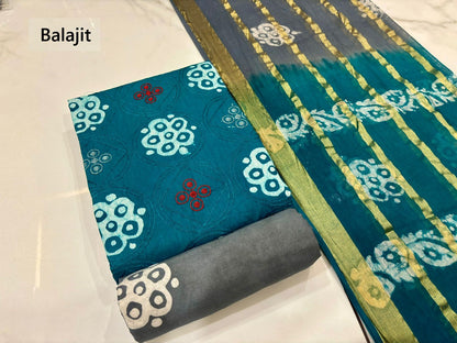 Batik 100326 Balajit Cotton Dress Material Supplier Gujarat