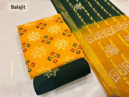 Batik 100326 Balajit Cotton Dress Material Supplier Gujarat