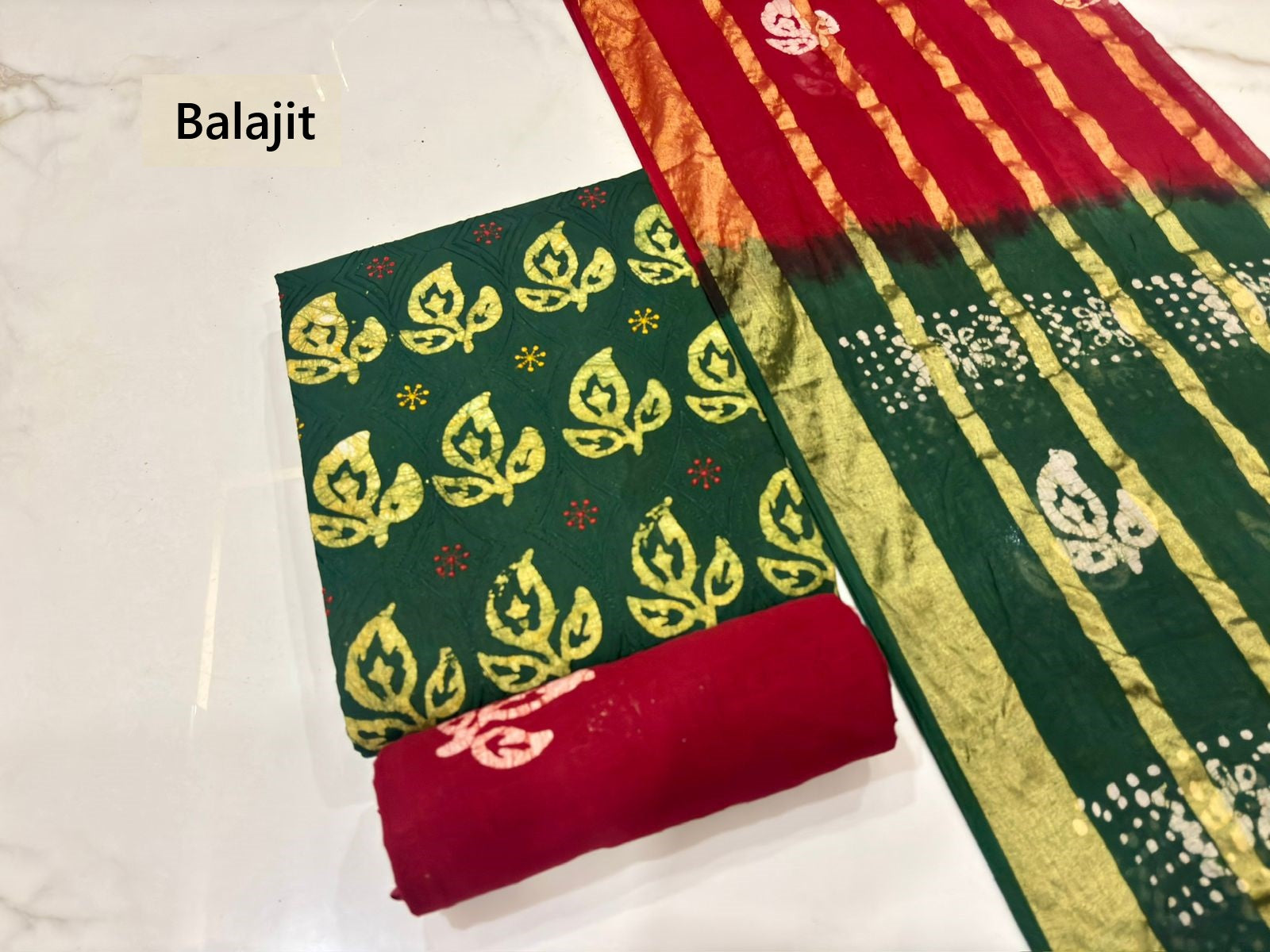 Batik 100326 Balajit Cotton Dress Material Supplier Gujarat