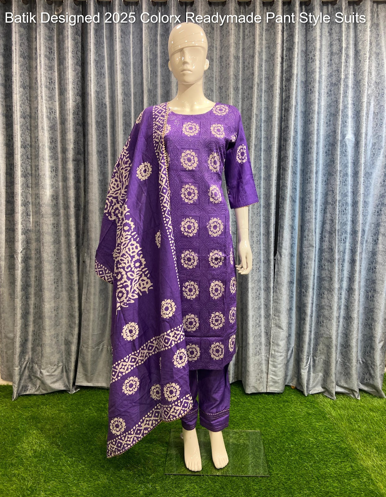 Batik Designed 2025 Colorx Chanderi Silk Readymade Pant Style Suits Supplier Gujarat