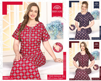 Batik Indonesia Shivani Cotton Night Gowns Supplier Ahmedabad