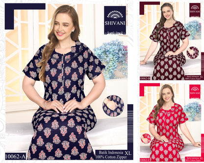 Batik Indonesia Shivani Cotton Night Gowns Supplier Ahmedabad