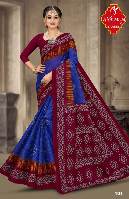 Batik Masleen Aishwarya Cotton Sarees Manufacturer Gujarat