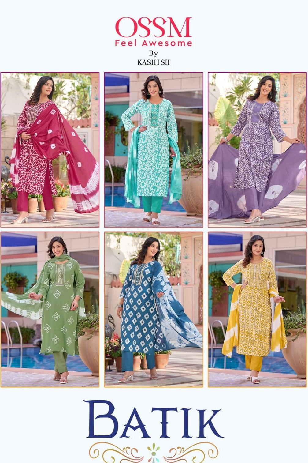 Batik Ossm Cotton Readymade Pant Style Suits