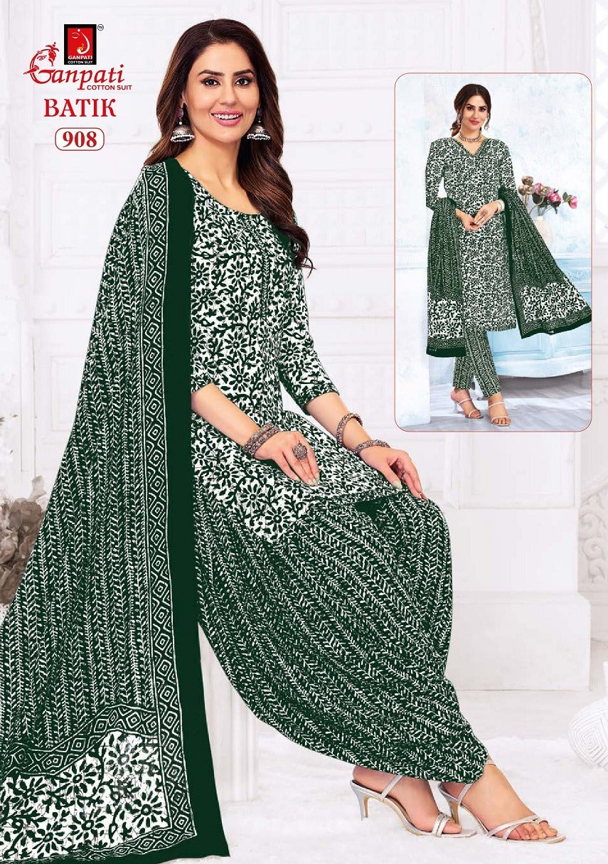 Batik Patiyala And Pant Vol 9 Ganpati Cotton Salwar Suits Supplier Gujarat