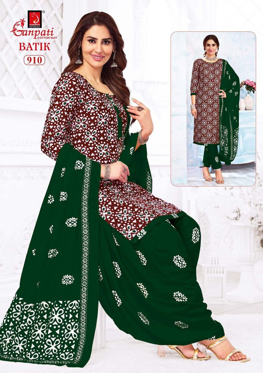 Batik Patiyala And Pant Vol 9 Ganpati Cotton Salwar Suits Supplier Gujarat