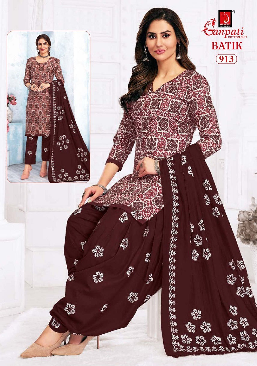 Batik Patiyala And Pant Vol 9 Ganpati Cotton Salwar Suits Supplier Gujarat