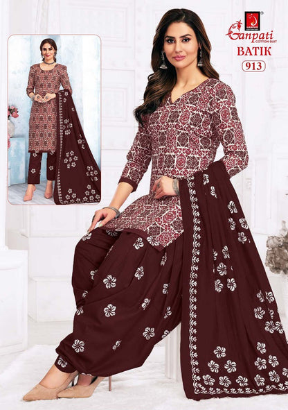 Batik Patiyala And Pant Vol 9 Ganpati Cotton Salwar Suits Supplier Gujarat