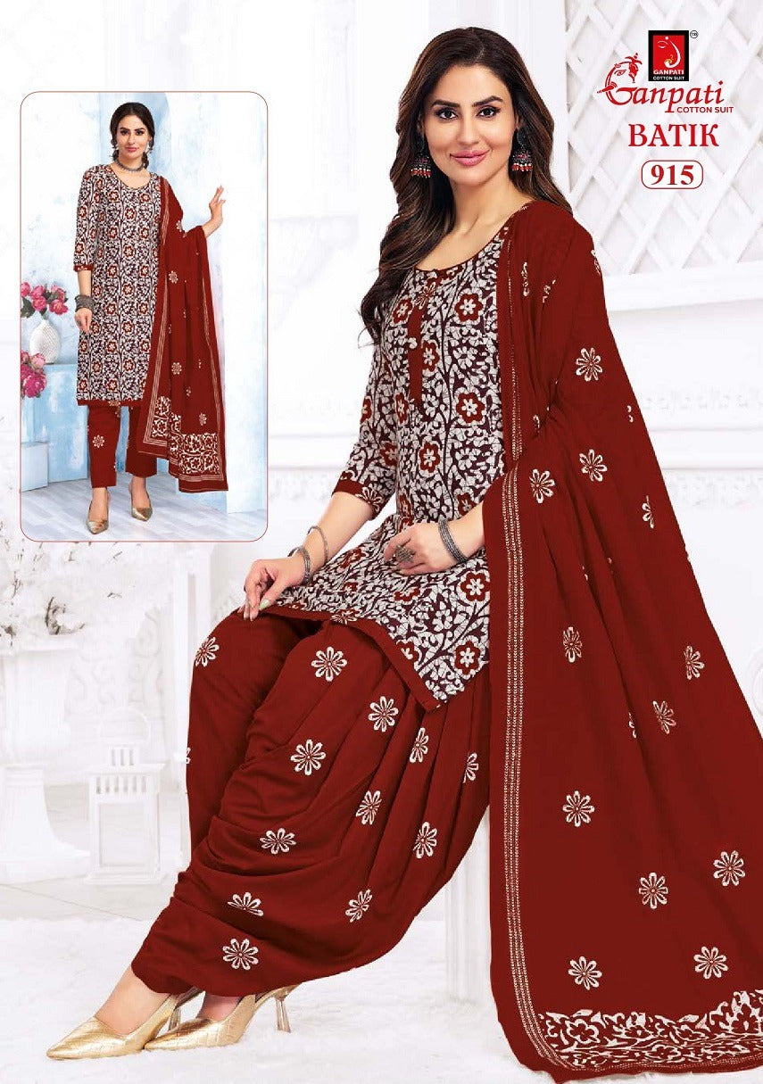 Batik Patiyala And Pant Vol 9 Ganpati Cotton Salwar Suits Supplier Gujarat