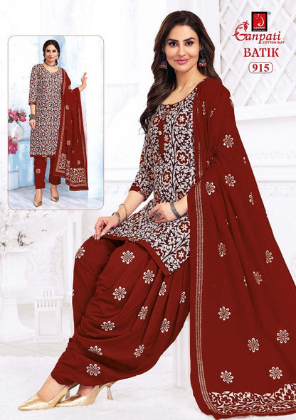 Batik Patiyala And Pant Vol 9 Ganpati Cotton Salwar Suits Supplier Gujarat