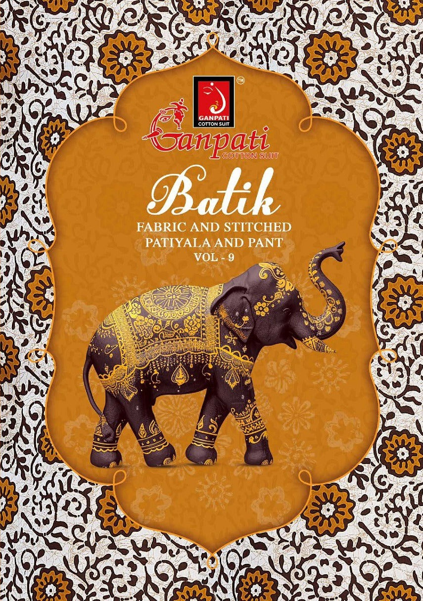Batik Patiyala And Pant Vol 9 Ganpati Cotton Salwar Suits Supplier Gujarat