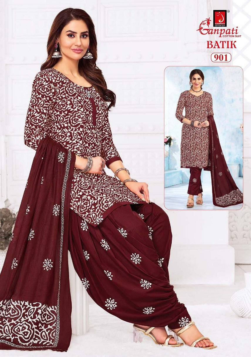 Batik Patiyala And Pant Vol 9 Ganpati Cotton Salwar Suits Supplier Gujarat