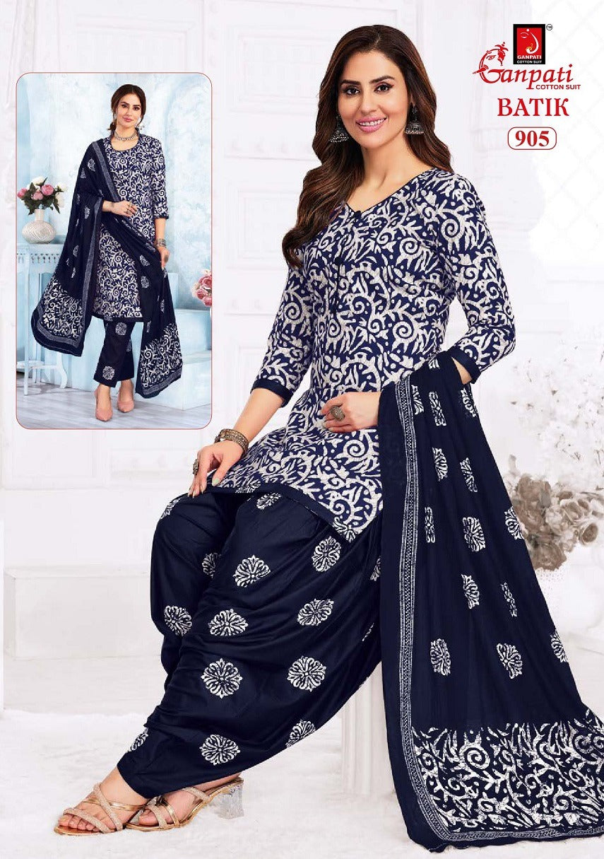 Batik Patiyala And Pant Vol 9 Ganpati Cotton Salwar Suits Supplier Gujarat