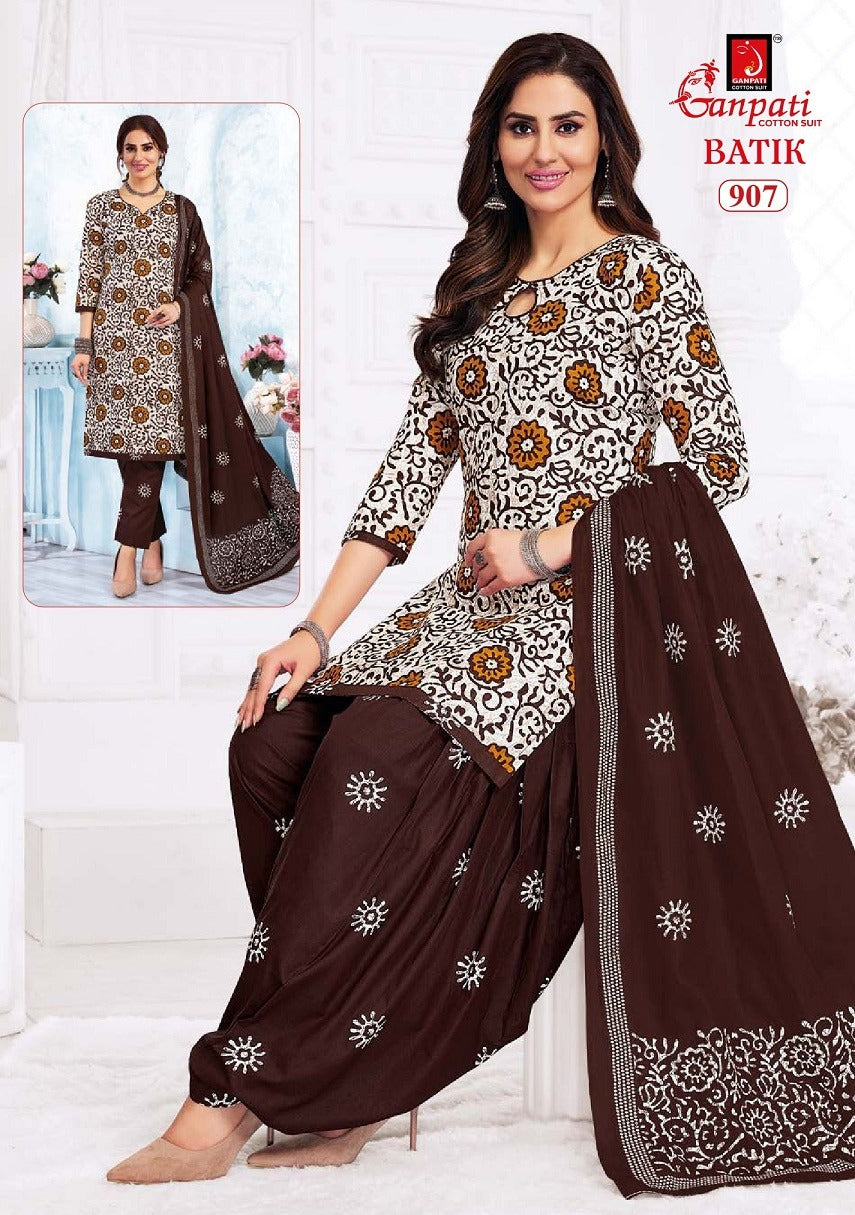 Batik Patiyala And Pant Vol 9 Ganpati Cotton Salwar Suits Supplier Gujarat