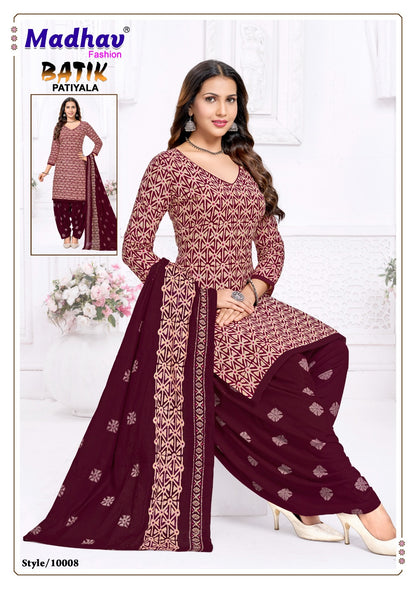 Batik Patiyala Vol 10 Madhav Fashion Cotton Dress Material Exporter