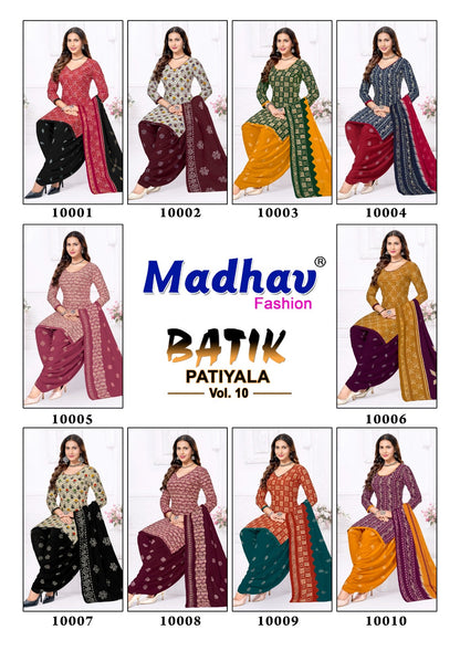 Batik Patiyala Vol 10 Madhav Fashion Cotton Dress Material Exporter