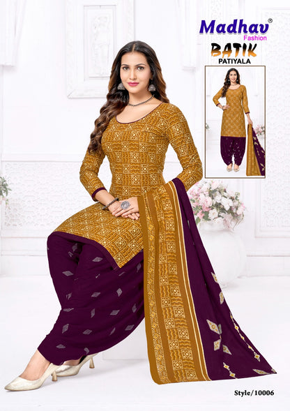 Batik Patiyala Vol 10 Madhav Fashion Cotton Dress Material Exporter