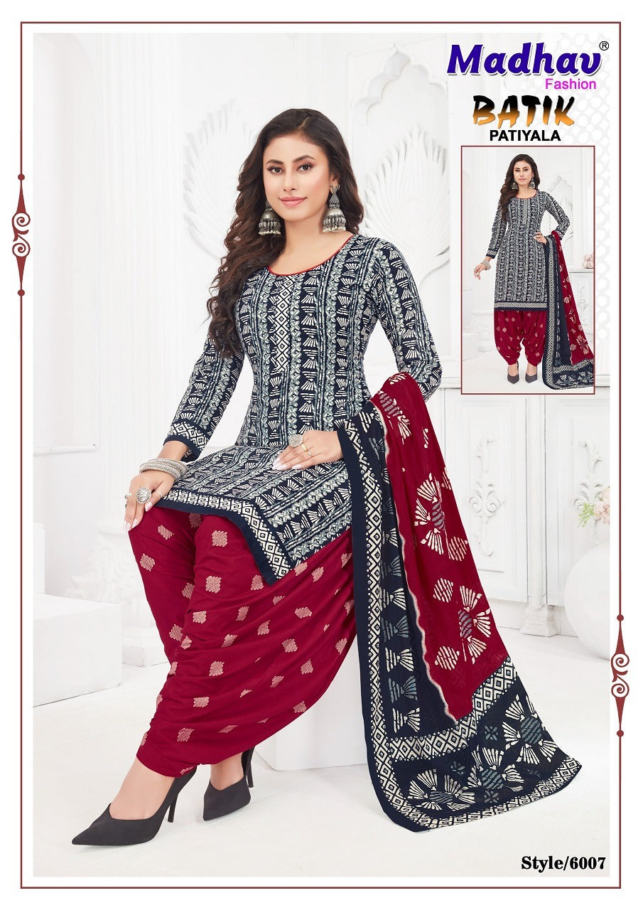 Batik Patiyala Vol 6 Madhav Fashion Cotton Dress Material Supplier Ahmedabad