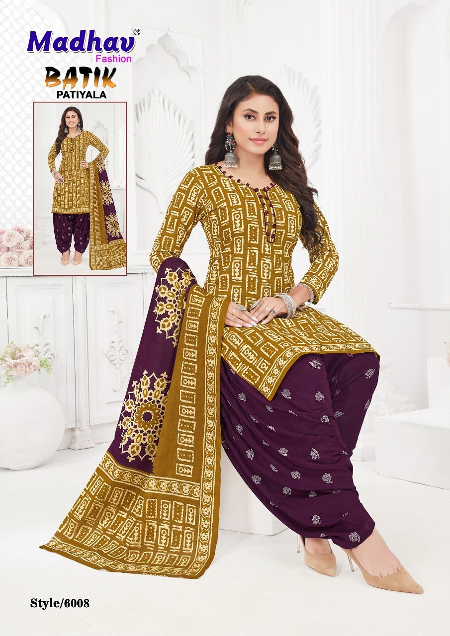 Batik Patiyala Vol 6 Madhav Fashion Cotton Dress Material Supplier Ahmedabad