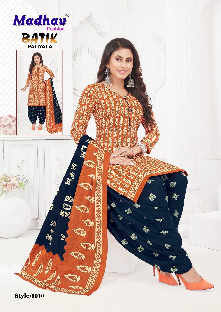 Batik Patiyala Vol 6 Madhav Fashion Cotton Dress Material Supplier Ahmedabad