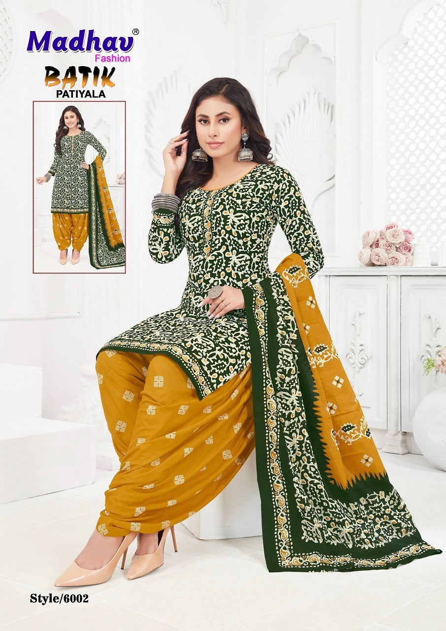 Batik Patiyala Vol 6 Madhav Fashion Cotton Dress Material Supplier Ahmedabad