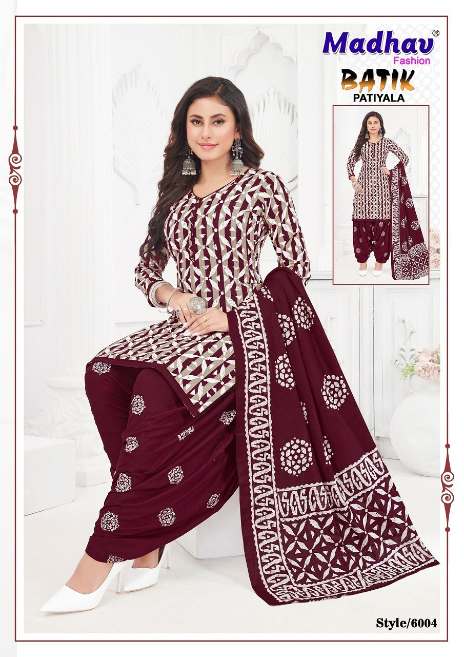 Batik Patiyala Vol 6 Madhav Fashion Cotton Dress Material Supplier Ahmedabad