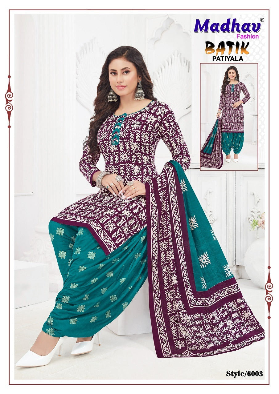 Batik Patiyala Vol 6 Madhav Fashion Cotton Dress Material Supplier Ahmedabad